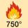flamhärdig 750 °C