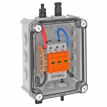 PV box (PV kapsling) typ 1+2 med MC4-kontakt för 1 x 1 sträng