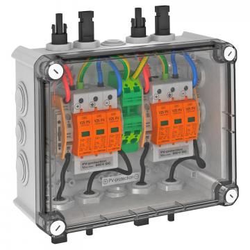 PV box (PV kapsling) typ 1+2 med MC4-kontakt för 2 x 1 sträng