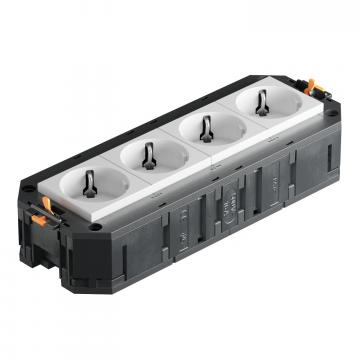Universalhållare UT4, med täckplatta för Modul 45®-enheter, systemlängd 208 mm