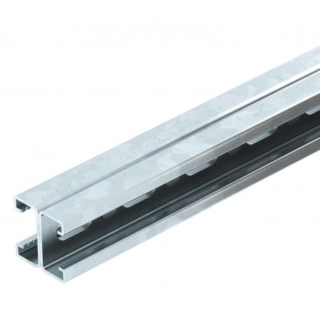 Skena MS4121, slits 22mm, dubbel, vfz, hålad 3000 | 41 | 42 | 2 | varmförzinkad