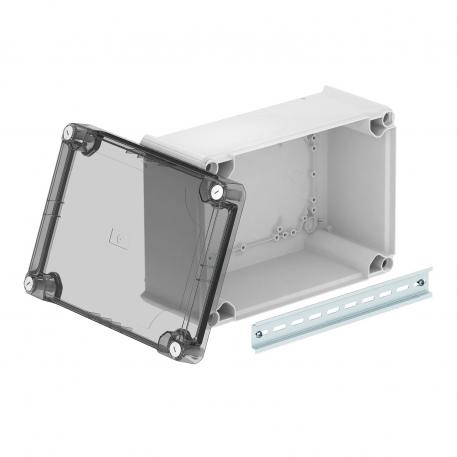 Kopplingsdosa T350, stängd, transparent högt lock 267x182x127 |  | IP66 | ljusgrå; RAL 7035