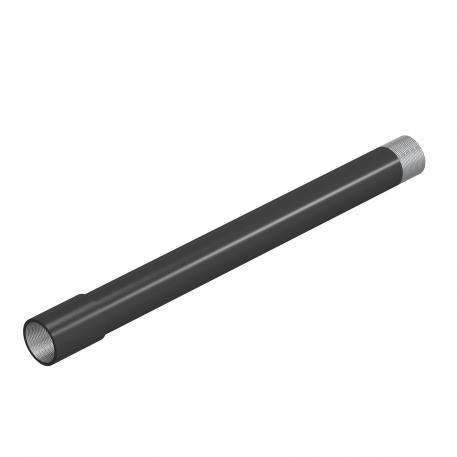 Stålrör, pulverlackerat svart med gänga 25 | 3000 | 1,5 | M25x1,5
