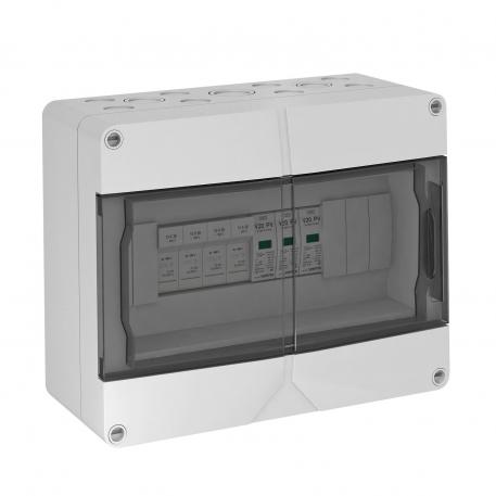 PV box (PV kapsling) typ 2 med 4 säkringar 10 A för 4 x 1 sträng