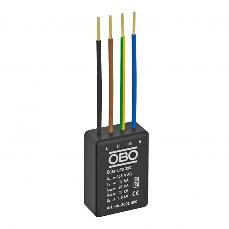 Överspänningsskydd för LED-system 230 V 1+N/PE | 255 | IP20