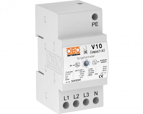 Överspänningsskydd V10 Compact med akustisk signal 255 V 3+N/PE | 255 | IP20