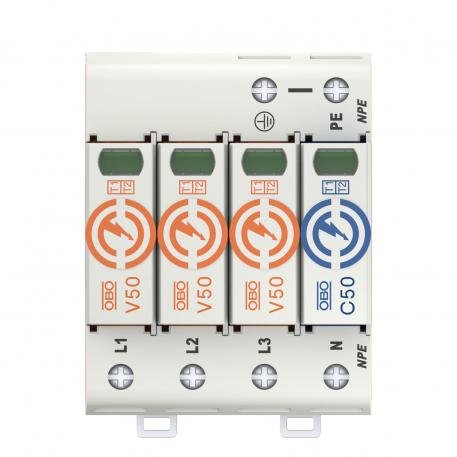 Kombiavledare V50, 3-polig+NPE 280 V 3+N/PE | 280 | IP20
