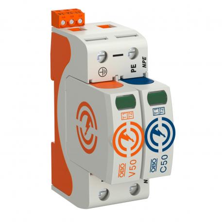 Kombiavledare V50, 1-polig+NPE med FS 280 V 1+N/PE | 280 | IP20