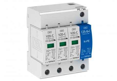Överspänningsskydd 3-poligt + NPE 280 V 3+N/PE | 280 | IP20