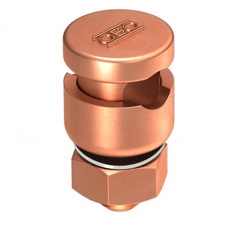 Anslutningsbult rundledare 8–10 mm med bricka Cu