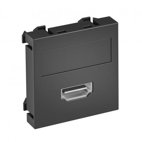 HDMI-anslutning, 1 modul, rak utgång, som skruvanslutning rak |  | HDMI | svartgrå; RAL 7021