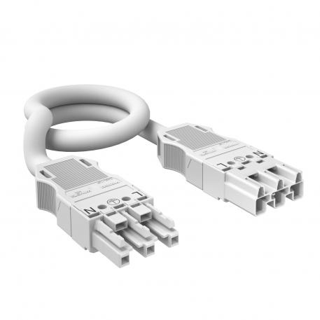 Förbindningsledning 3-ledare, halogenfri, area 2,5 mm², längd 8 m, vit 8000 | 3 | 2,5