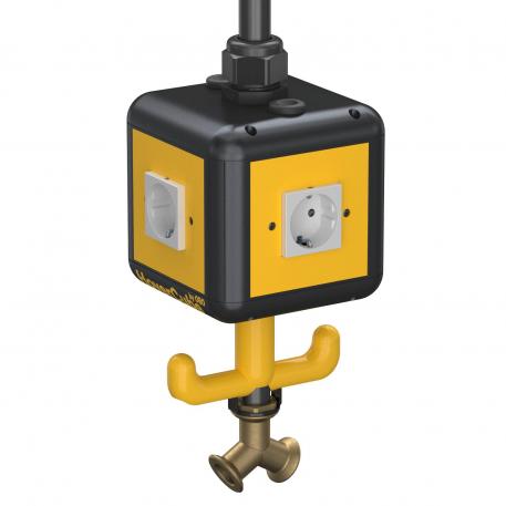 HoverCube VH-4, 4 x uttag med jordstift, med tryckluftsanslutning