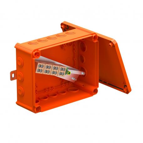 FireBox T250 med instickstätningar, dubbelklämmor 225x173x86 |  | IP66 | orange; RAL 2003