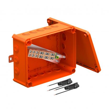 FireBox T250 med instickstätningar, 2 säkringshållare 225x173x86 |  | IP66 | orange; RAL 2003