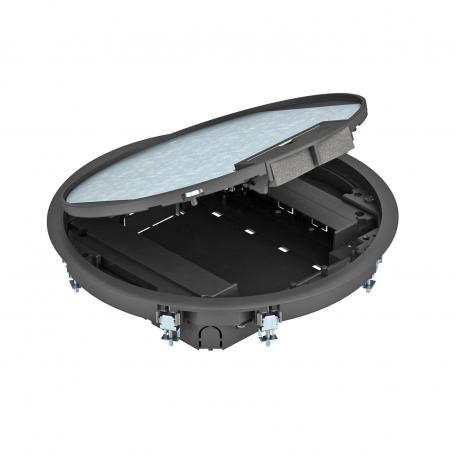 Apparatinsats rund för underlagsgolvhöjd 55 mm 5 | R9 | grafitsvart; RAL 9011