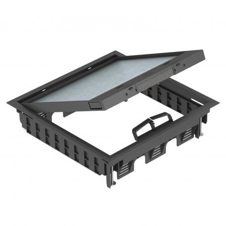 Apparatinsats GES9-3S med skjutbar spärr 5 | 9 | Skjutbar spärr | grafitsvart; RAL 9011