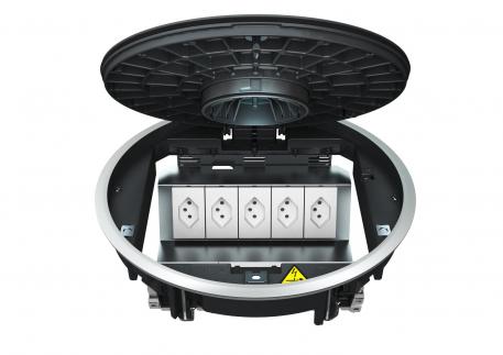 Apparatinsats GRAF9 universell, för våtstädning, med strukturlock  | R9 | grafitsvart; RAL 9011
